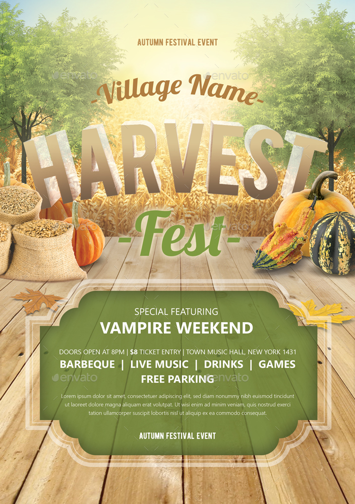 Harvest Festival Flyer, Print Templates GraphicRiver
